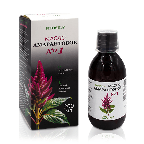 Амарантовое масло №1 200мл БАД "ФИТОСИЛА" ® (Черное)